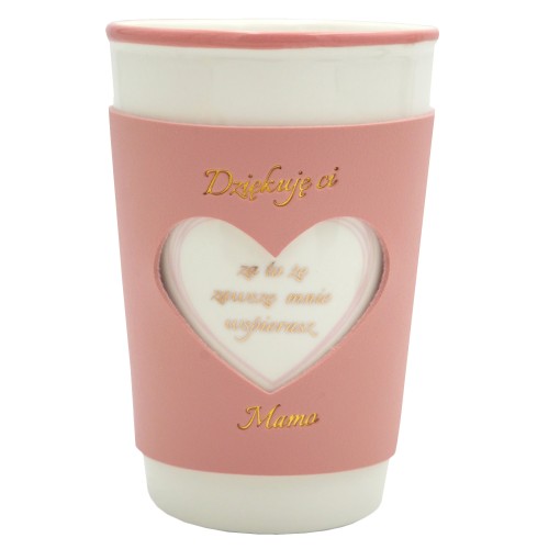 Kubek dla mamy - porcelanowy kubek z opaską 420ml